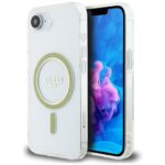 Case Guess IML Glitter Circle MagSafe for iPhone 16e transparent