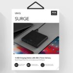 UNIQ HUB Surge Charger 90W charcoal black 2xUSB Quick Charge 3.0 + 2xUSB-C PD 3.0 (LITHOS - imagine 6
