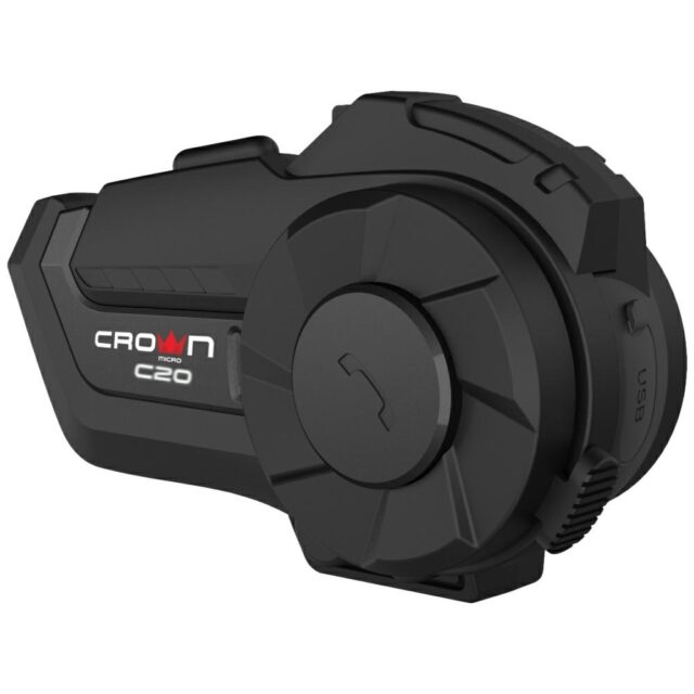 Motorcycle intercom Crown C20 Bluetooth 5.1 black - imagine 5