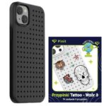 Zestaw Etui Pinit Dynamic + Tattoo PiniPhone 14 Plus / 15 Plus 6.7" czarny/black wzór 3