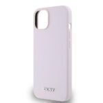 DKNY DKHMP14SSMCHLP iPhone 14 / 15 / 13 6.1" pink hardcase Liquid Silicone Small Metal Logo MagSafe - imagine 6