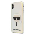 Karl Lagerfeld KLHCPXPCKHML iPhone X/Xsmulticolor hardcase Iridescent Karl`s Head - imagine 2