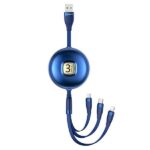 USAMS cable U69 3-in-1 1m blue (Lightning/microUSB/USB-C) SJ508USB02 (US-SJ508)