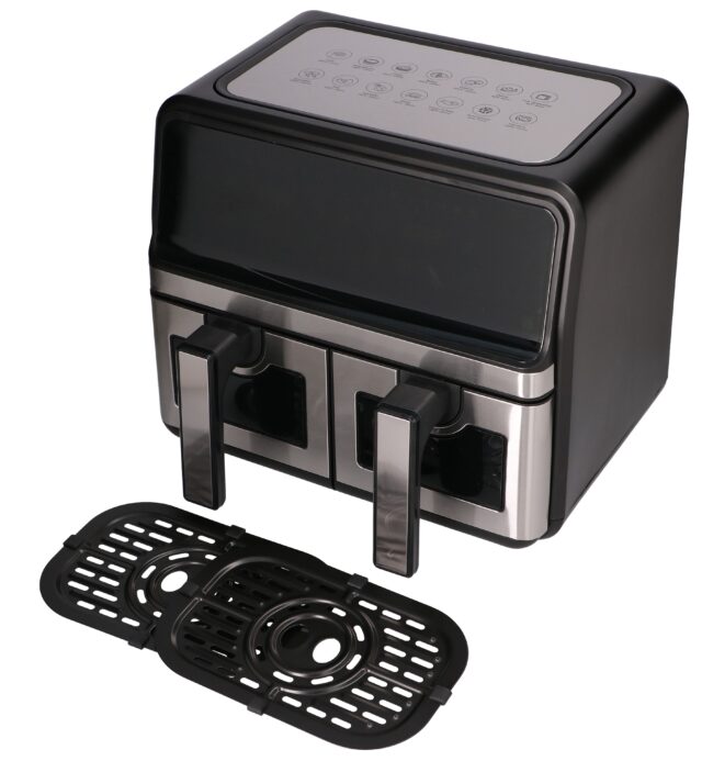 Extralink Home Air Fryer 9L Black | Air Fryer | Dual-basket, 2200W - imagine 2