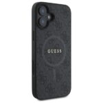 Guess GUHMP16SG4GFRK iPhone 16 6.1" black hardcase 4G Ring Classic Logo MagSafe - imagine 4