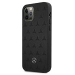 Mercedes MEHCP12MPSQBK iPhone 12/12 Pro 6,1" black hardcase Leather Stars Pattern - imagine 2