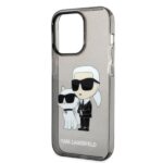 Karl Lagerfeld KLHCP14LHNKCTGK iPhone 14 Pro 6,1" black hardcase Glitter Karl&Choupette - imagine 6