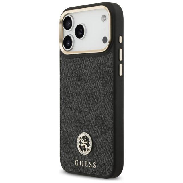 Case Guess 4G Strass Logo MagSafe for iPhone 17 Pro Max black - imagine 2