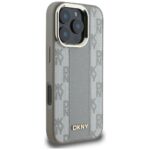Case DKNY Checkered Pattern Magsafe for iPhone 16 Pro Max beige - imagine 4