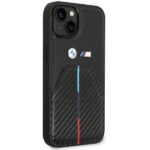 Case BMW BMHCP14S22NSTB iPhone 14 / 15 / 13 6.1" black Stamped Tricolor Stripe - imagine 4