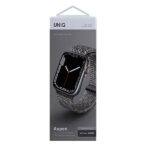 UNIQ Aspen Strap Apple Watch 44/42/45 mm Series 1/2/3/4/5/6/7/8/SE/SE2/SE3 Braided DE pebble grey - imagine 4