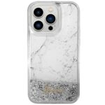 Guess GUHCP14LLCSGSGH iPhone 14 Pro 6.1" white hardcase Liquid Glitter Marble - imagine 3