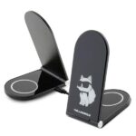 Karl Lagerfeld foldable wireless charger 2-in-1 KLDCRFALCHNK 15W black Choupette MagSafe