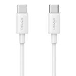 USAMS Charger 1xUSB-C T65 PD20WPD Fast Charging US-CC226 + Cable USB-C/USB-C US-SJ711 60W white - imagine 3