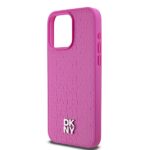DKNY DKHMP15XPSHRPSP iPhone 15 Pro Max 6.7 inch pink hardcase Leather Monogram Pattern Metal Logo Ma - imagine 6