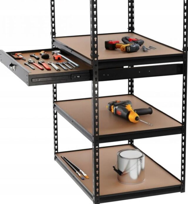 Extralink Shelf, 5-Tier with Drawer 180x90x60cm 175 kg - imagine 4
