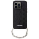 Karl Lagerfeld KLHCP14LSACKLHPK iPhone 14 Pro 6.1" black hardcase Saffiano Monogram Chain - imagine 2