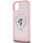 Karl Lagerfeld KLHMN61HMRSKCP iPhone 11/ Xr 6.1" pink hardcase Ring Stand Karl&Choupettte Mag - imagine 6