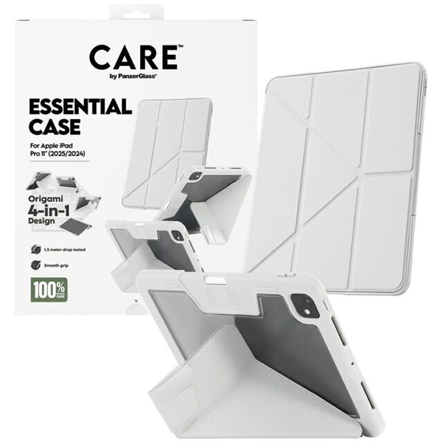 Etui Care by PanzerGlass Y fold do iPad   Pro 11" (2025/2024) jasnoszary - imagine 4