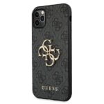 Guess GUHCN584GMGGR iPhone 11 Pro grey hardcase 4G Big Metal Logo - imagine 2