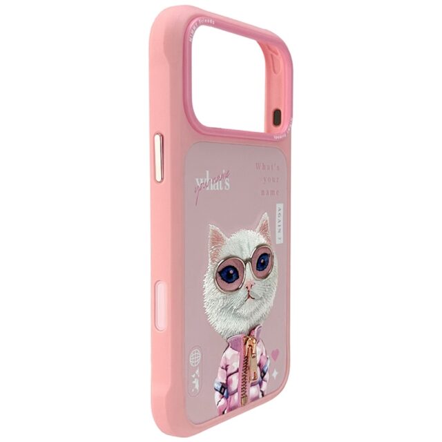 Case Nimmy Cool&Cute 2.0 Cat for iPhone   17 Pro Max pink - imagine 4
