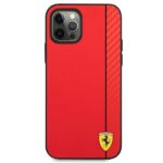 Ferrari FESAXHCP12LRE iPhone 12 Pro Max 6,7" red hardcase On Track Carbon Stripe - imagine 3