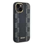 DKNY DKHMP15SPCPVSLK iPhone 15 / 14 / 13 6.1" black hardcase Leather Checkered Mono Pattern MagSafe - imagine 4