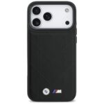 Case BMW M Quilted Logo MagSafe for  iPhone 17 Pro Max black - imagine 3