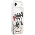 Karl Lagerfeld Liquid Glitter Choupette Logo MagSafe Case for iPhone Air Clear - imagine 4