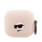Karl Lagerfeld KLA3RUNCHP AirPods 3 cover pink Silicone Choupette Head 3D