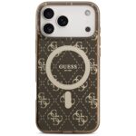 Guess IML 4G Background MagSafe Case for iPhone 17 Pro Brown - imagine 3