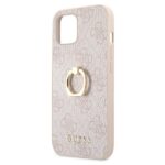 Guess GUHCP13M4GMRPI iPhone 13/ 14 / 15 6,1" pink hardcase 4G with ring stand - imagine 6