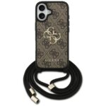 Case Guess 4G Big Logo Cord Stap         Crossbody for iPhone 17 brown