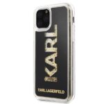 Karl Lagerfeld KLHCN58KAGBK iPhone 11Pro black Karl logo Glitter - imagine 2