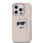 Karl Lagerfeld KLHCP13XHKLPCHP iPhone 13 Pro Max 6.7" pink hardcase IML Choupette Head & Monog - imagine 3