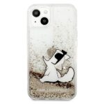 Karl Lagerfeld KLHCP13SGCFD iPhone 13 mini 5,4" gold hardcase Liquid Glitter Choupette Fun - imagine 3