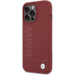 BMW BMHMP15XSLBLRE iPhone 15 Pro Max 6.7" red hardcase Silicone Big Logo MagSafe - imagine 2