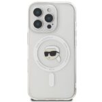 Karl Lagerfeld KLHMP16XHLSKIH iPhone 16 Pro Max 6.9" white hardcase IML Metal Karl Head MagSafe - imagine 3