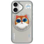 Nimmy Glasses Cool Cat MagSafe case for iPhone 16 grey
