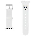 Karl Lagerfeld Pasek KLAWLSLCW Apple Watch 42/44/45mm white strap Silicone Choupette Heads - imagine 2