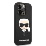 Karl Lagerfeld KLHMP14XSLKHBK iPhone 14 Pro Max 6,7" hardcase black Silicone Karl`s Head Magsa - imagine 4