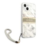 Guess GUHCP13MKMABGR iPhone 13 / 14 / 15 6,1" grey hardcase Marble Strap Collection - imagine 4