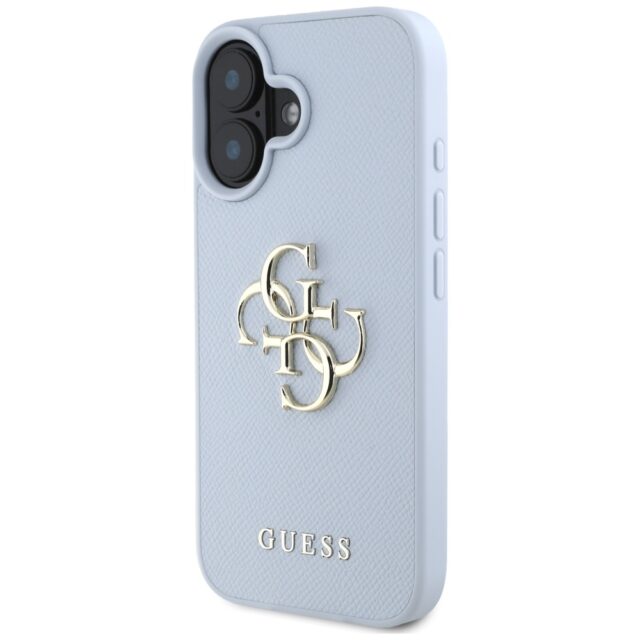 Case Guess Grained Big 4G Logo Small Classic Logo for iPhone 16 blue - imagine 2
