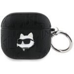 Karl Lagerfeld Monogram Choupette Head Case for AirPods 4 Black
