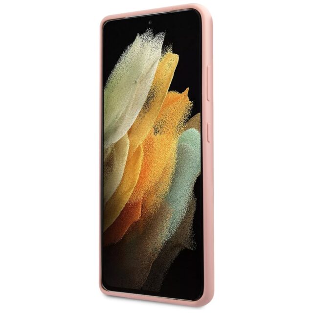 Guess GUHCS21LLSVSPI S21 Ultra G998 pink hardcase Script Vintage - imagine 5