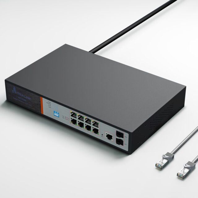 Extralink VICTOR | PoE Switch | 8x Gigabit PoE/PoE+, 2x SFP, 1x Console Port, 150W, Managed - imagine 5