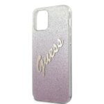 Guess GUHCP12LPCUGLSPI iPhone 12 Pro Max 6,7" pink hardcase Glitter Gradient Script - imagine 6