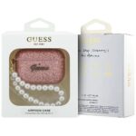 Case Guess Glitter Pearl Strap for  AirPods Pro 3 pink - imagine 4