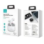USAMS Bluetooth 5.2 TWS NX10 Series dual mic wireless earphones white BHUNX02 - imagine 9