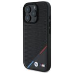BMW BMHMP16X23PUPDK iPhone 16 Pro Max 6.9" black hardcase M Perforated Tricolor Line MagSa - imagine 2